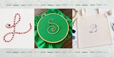 Embroidered Floral Monogram