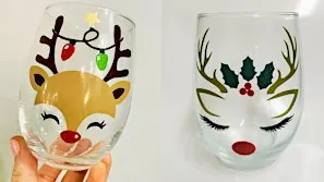 Wine trail - Reindeer-Glass Painting