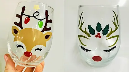 Wine trail - Reindeer-Glass Painting