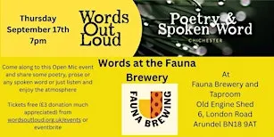 Poetry & Spoken Word OpenMic  at The Fauna Brewery, Arundel