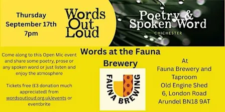 Poetry & Spoken Word OpenMic  at The Fauna Brewery, Arundel