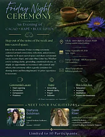 Friday Night Ceremony: An Evening of Cacao, Hapé, and Blue Lotus