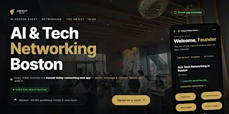 AI & Tech Networking Event in Boston by Ascent Valley