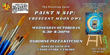 Paint n Sip: Crescent Moon Owl