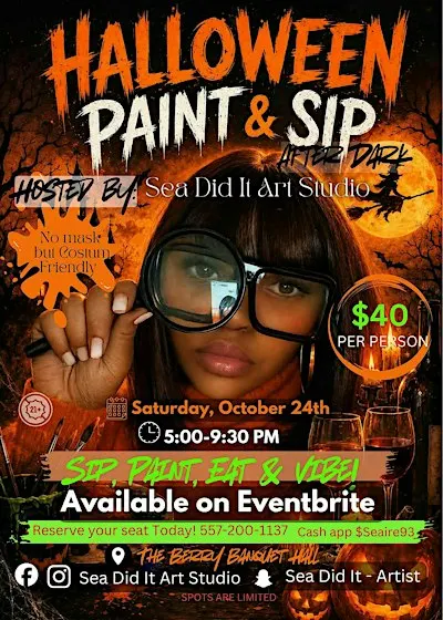 Halloween Adult Theme Paint & Sip