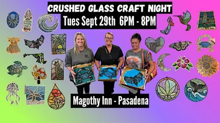 Crushed Glass Class at Magothy Inn Pasadena w Maryland Craft Parties