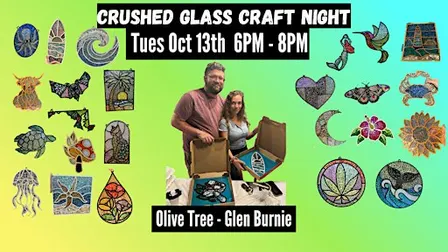 Crushed Glass Suncatcher  at Olive Tree w/Maryland Craft Parties