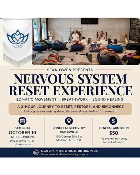 Nervous System Reset Experience | Huntsville, Alabama | Breathwork & Sound