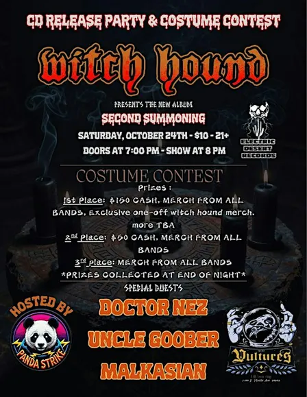 Witch Hound CD Release Party and Costume Contest