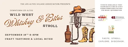 2026 Downtown Los Altos Wild West Whiskey & Bites Stroll