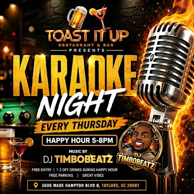 Karaoke Night at  Toast It Up