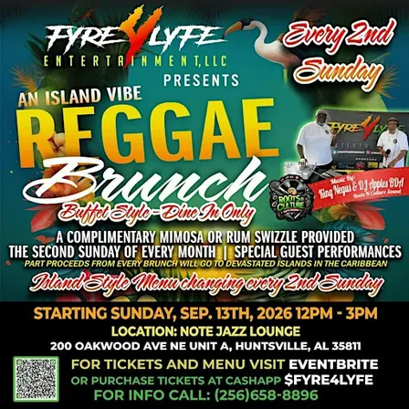FYRE4LYFE'S: ISLAND VIBE REGGAE SUNDAY BRUNCH EXPERIENCE