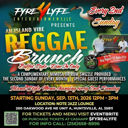 FYRE4LYFE'S: ISLAND VIBE REGGAE SUNDAY BRUNCH EXPERIENCE