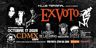 EX-VOTO EN CDMX SABADO 17 DE OCTUBRE 2026 9PM