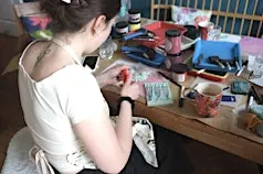 Lino Print a Fabric Patch at Muswell Hill Creatives Make and Mend Festival