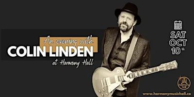An Evening With Colin Linden | at Harmony Hall