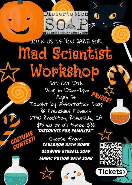 Practical Magic Workshop: potions, cauldron bath bomb, witch's eye soap