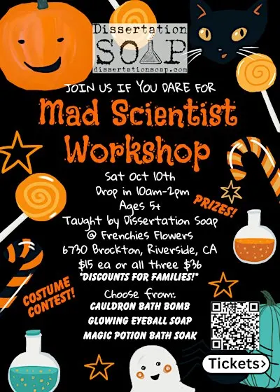 Practical Magic Workshop: potions, cauldron bath bomb, witch's eye soap