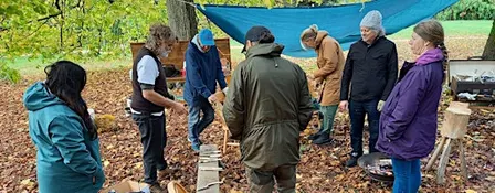 Chips Wellness Whittling Club in Wardown Park