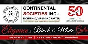 35th Annual Elegance in Black and White Gala Continental Societies, Inc