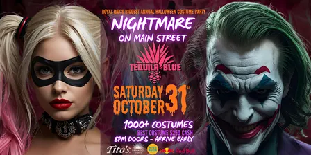 NIGHTMARE ON MAIN STREET HALLOWEEN COSTUME PARTY @ Tequila Blue Nightclub