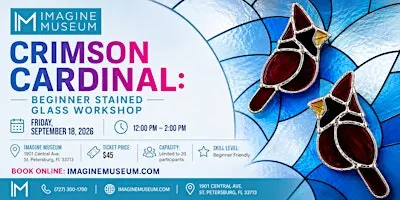 Crimson Cardinal: Beginner Stained Glass Workshop in St. Petersburg