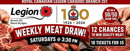Saturday Meat Draw at the Mount Brydges Legion