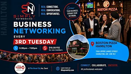 Hamilton Business Networking at Boston Pizza