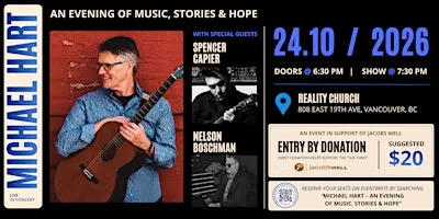 ✨ Michael Hart – An Evening of Music, Stories & Hope ✨