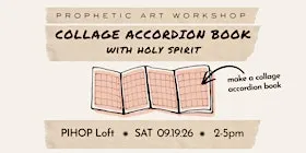 Prophetic Art Workshop - Collage Accordion Book with Holy Spirit