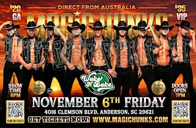 MAGIC HUNKS AUSTRALIA TAKEOVER ANDERSON, SC!!