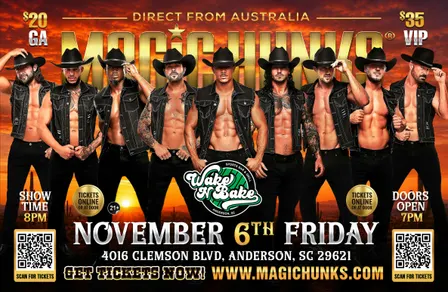 MAGIC HUNKS AUSTRALIA TAKEOVER ANDERSON, SC!!
