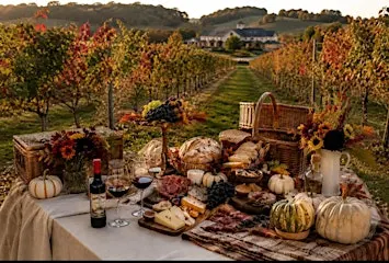 Fall Harvest Vineyard PicnicTable, a Seasonal Vineyard Pairing Experience