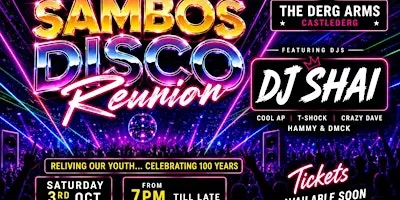 Sambo's Reunion Early bird tickets