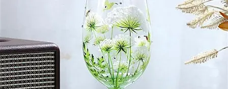 Wine trail - Garden Glass Painting