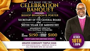 TNC:  Celebration Banquet Honoring Bishop Brandon B. Porter