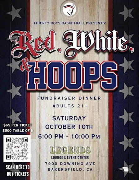 2nd Annual Red, White & Hoops Dinner