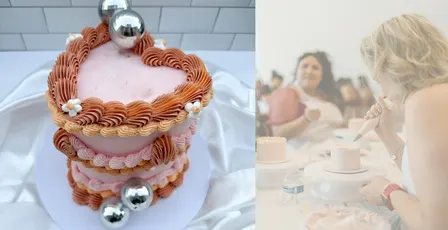 Vintage Heart Cake Decorating Class in Austin | BYOB