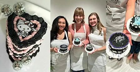 Spooky Hello Kitty Heart Cake Decorating Class in Austin | BYOB