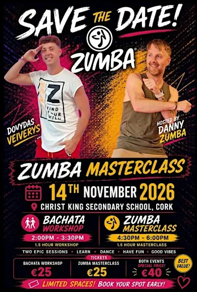 Zumba Masterclass with Dovydas Veiverys hosted by Danny
