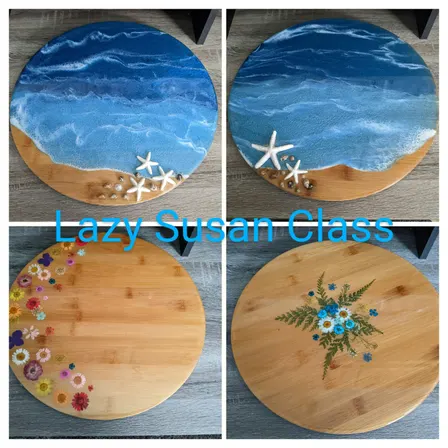 LAZY SUSAN RESIN CLASS-DUNEDIN FL-ROXIE K. BOUTIQUE-6 P.M CLASS