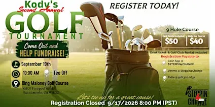 Kody's 2nd Annual Golf Tournament