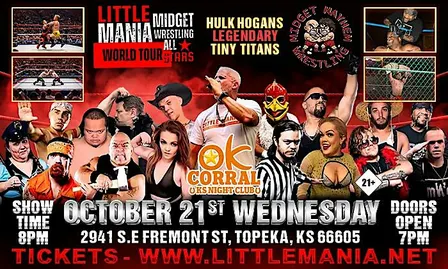 Little Mania Midget Wrestling -Invades (Topeka, KS)