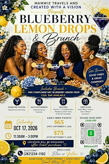Blueberry Lemon Drops and Brunch