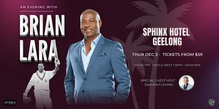 An Evening with Brian Lara LIVE in Geelong!