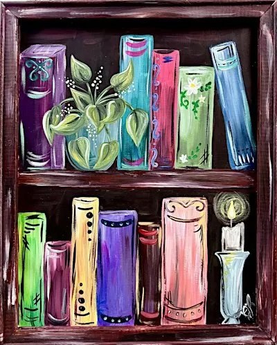Create Your Own Bookshelf Painting at Fiction Beer Co.