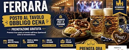Oktoberfest Ferrara 2026 · Posto al Tavolo – Obbligo Cena