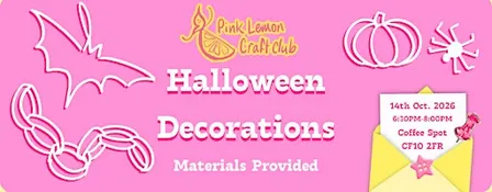 Halloween Decoration Making with Pink Lemon Craft Club