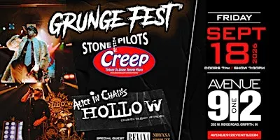 Grunge Fest: Hollow (Alice in Chains), Creep (STP) w/Revana (Nirvana)