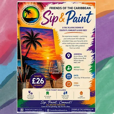 Friends of the Caribbean Sip and Paint